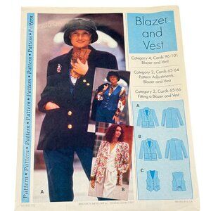 Vintage 012052-152 Sewing Step By Step Pattern Blazer Vest Uncut 4-22